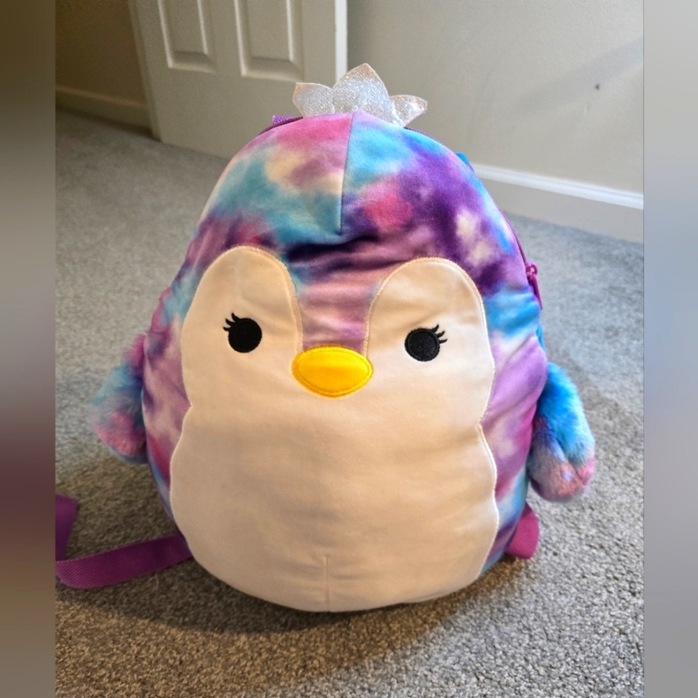 Squishmallow Penguin Backpack EUC